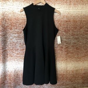 NWT Decree Black Ribbed Halter Tank Dress